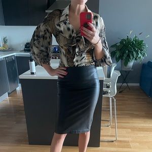 Just Cavalli blouse v neck button front S